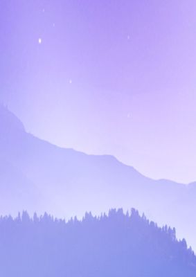 紫色極光群山ppt背景圖片