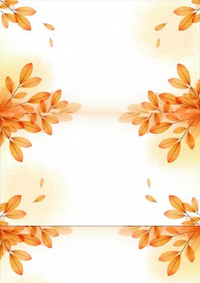 秋季橙色落葉ppt背景圖片