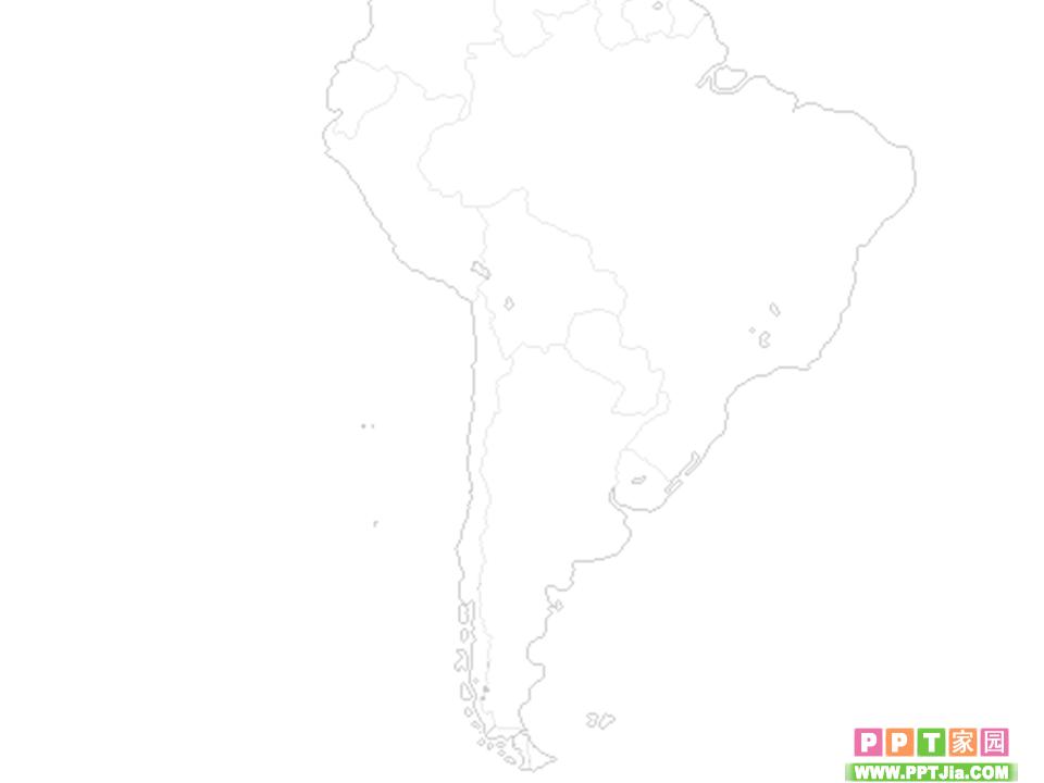 南美洲地图ppt背景图片下载
