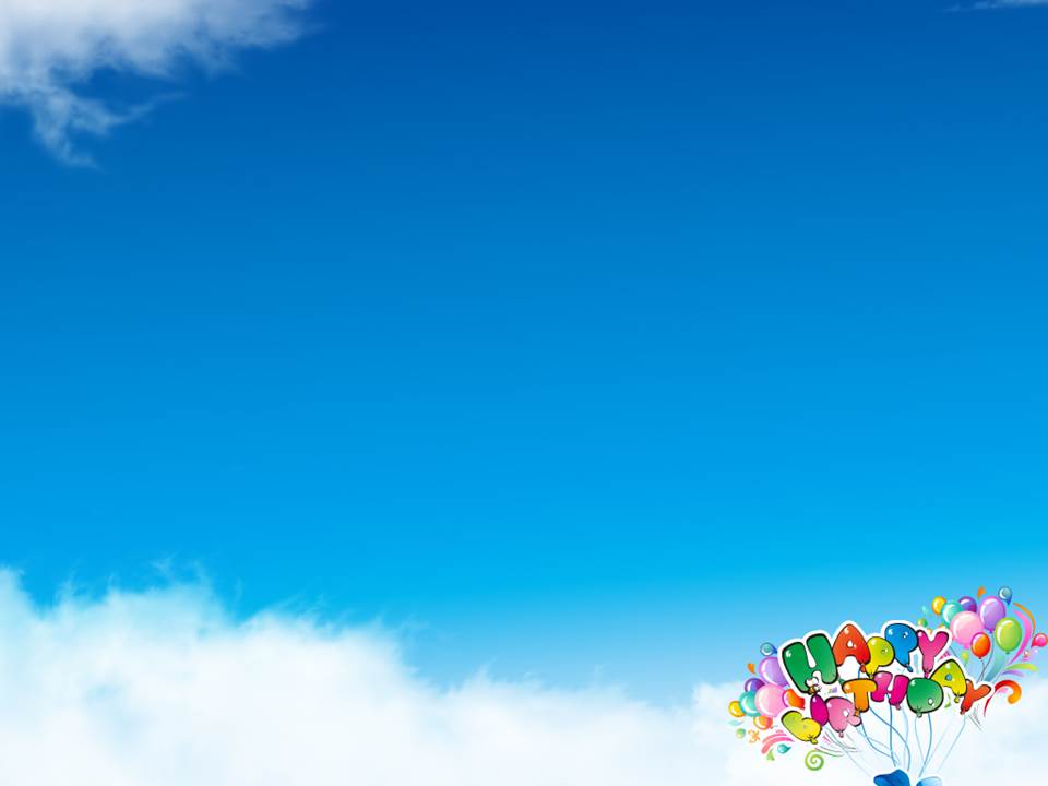 蓝天白云背景的生日快乐PPT模板