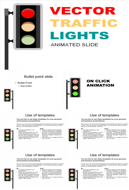 简洁大气红绿灯交通安全安全教育PPT课件