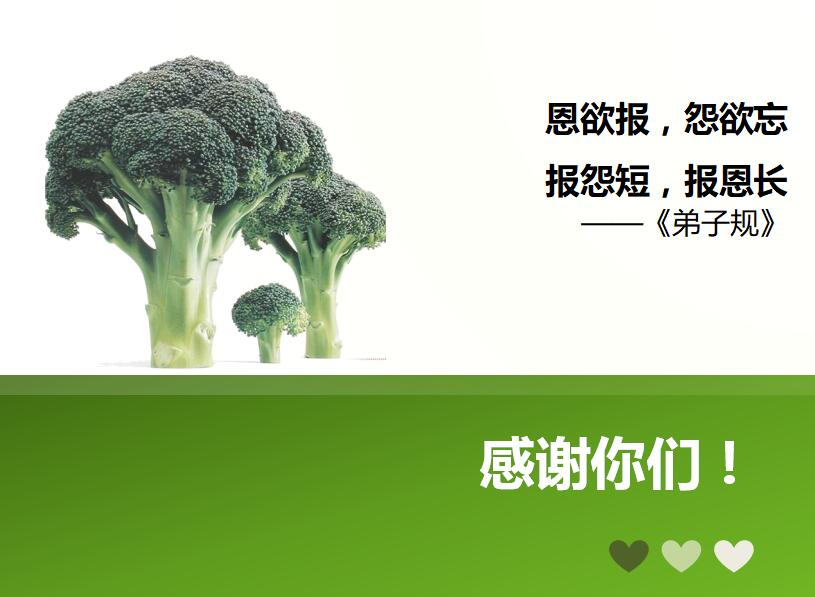 绿色清新淡雅有机蔬菜产业发展毕业设计答辩PPT模板