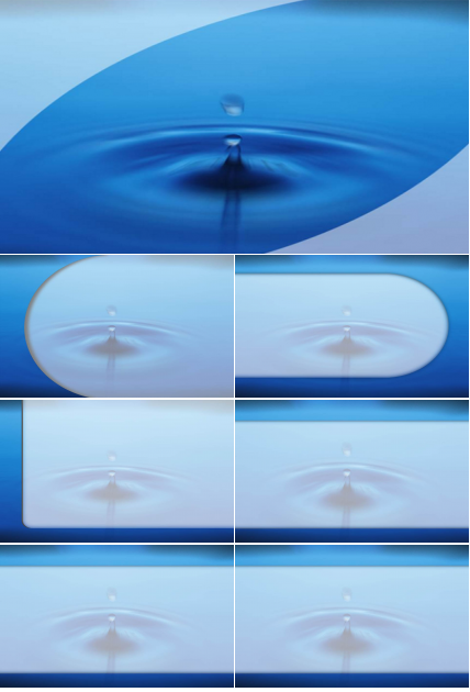 漂亮的水滴模板(蓝色背景)