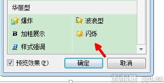 让ppt字体闪烁不停的技巧图片