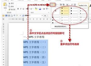 wps ppt如何设置项目符号