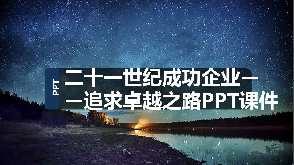 二十一世纪成功企业——追求卓越之路PPT课件