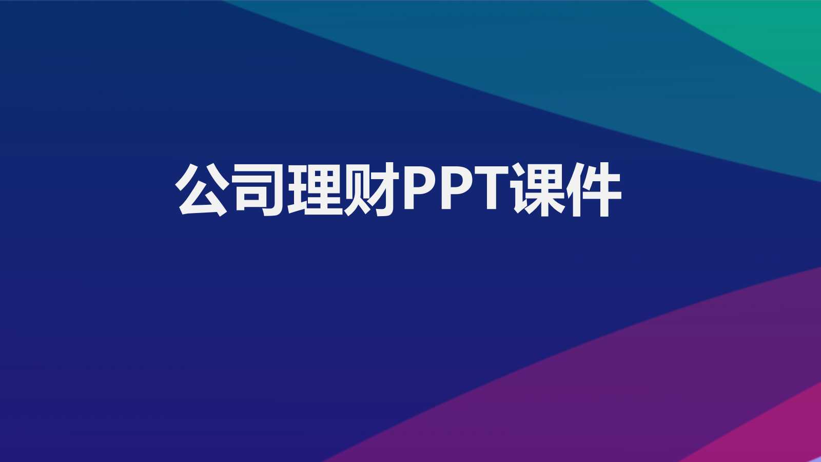 南京大学公司理财PPT课件
