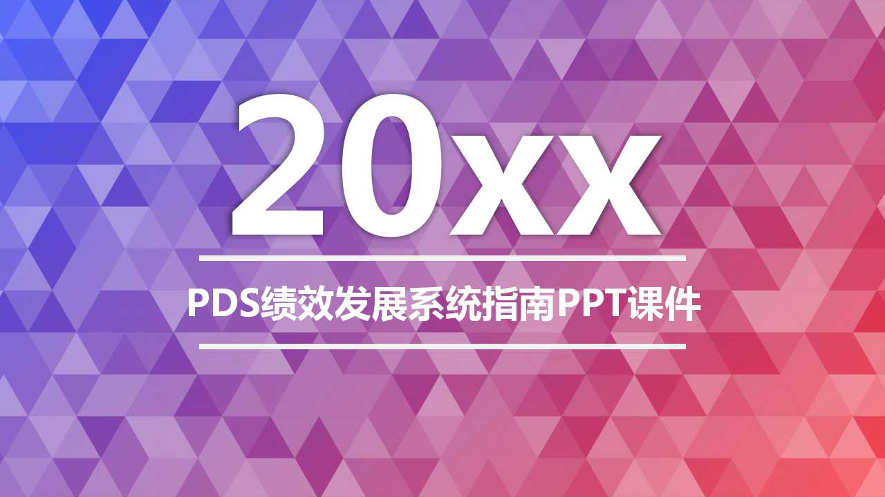 PDS绩效发展系统指南PPT课件