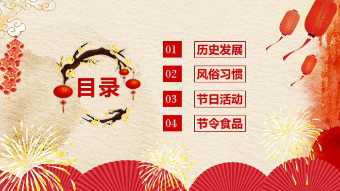 新年快乐节日庆典ppt模板
