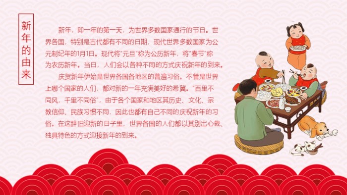 新年祝福电子贺卡ppt模板