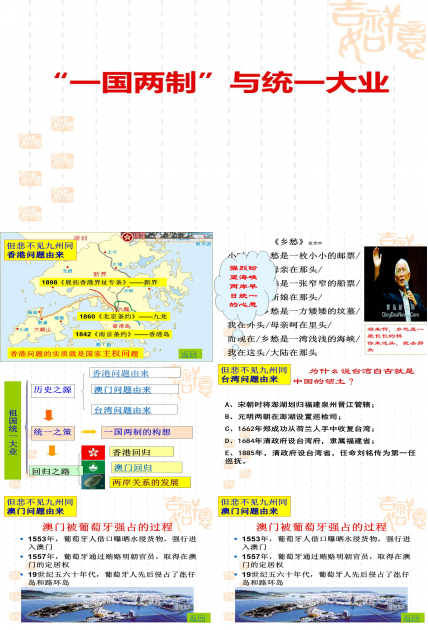 告台湾同胞书和平统一ppt模板
