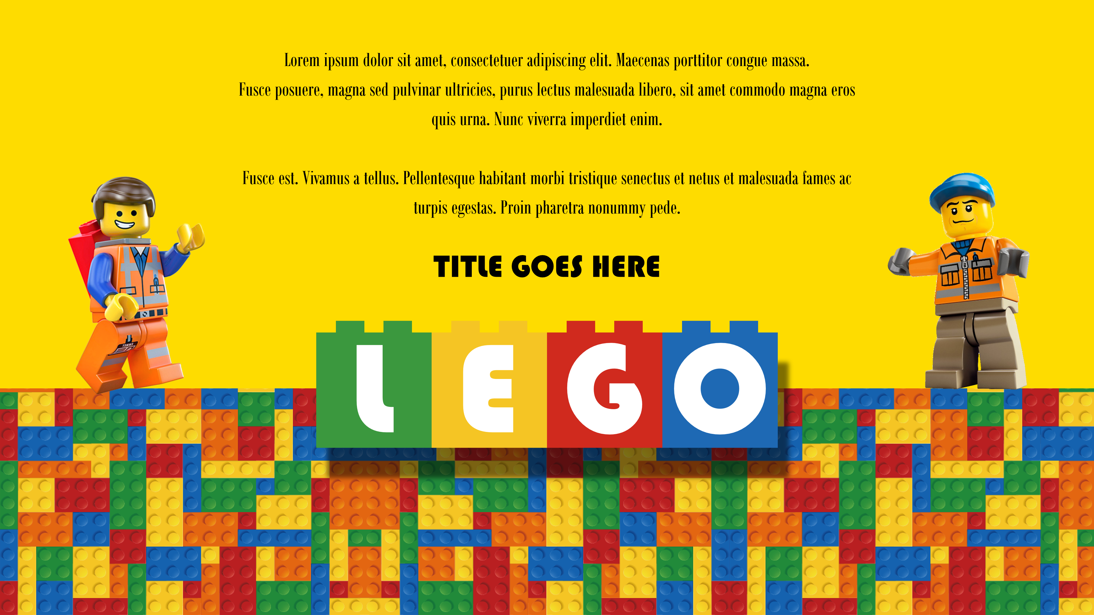 乐高LEGO风格乐高积木主题ppt模板