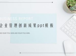 企业管理创新成果ppt模板