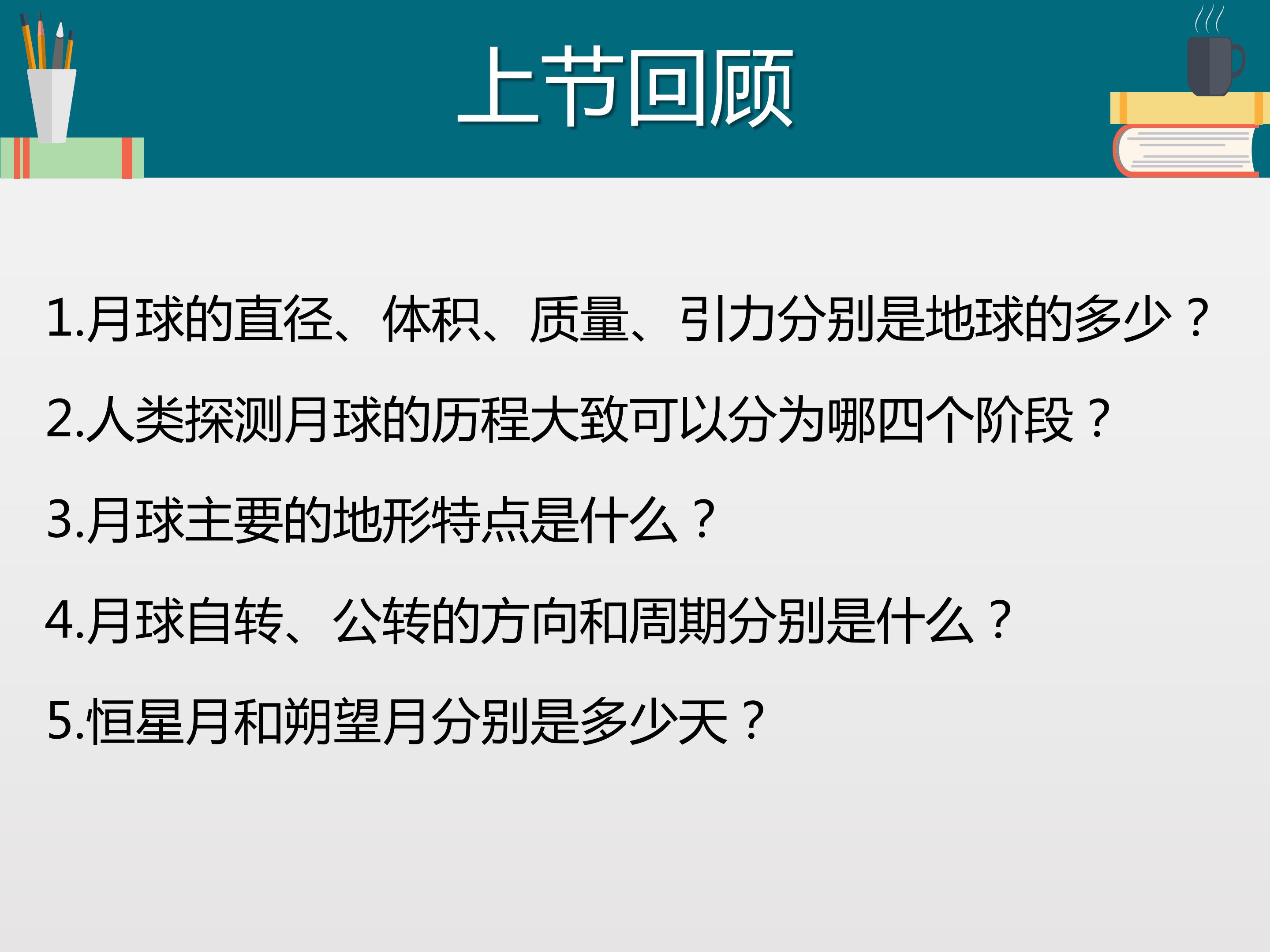 小学月相变化ppt 模板