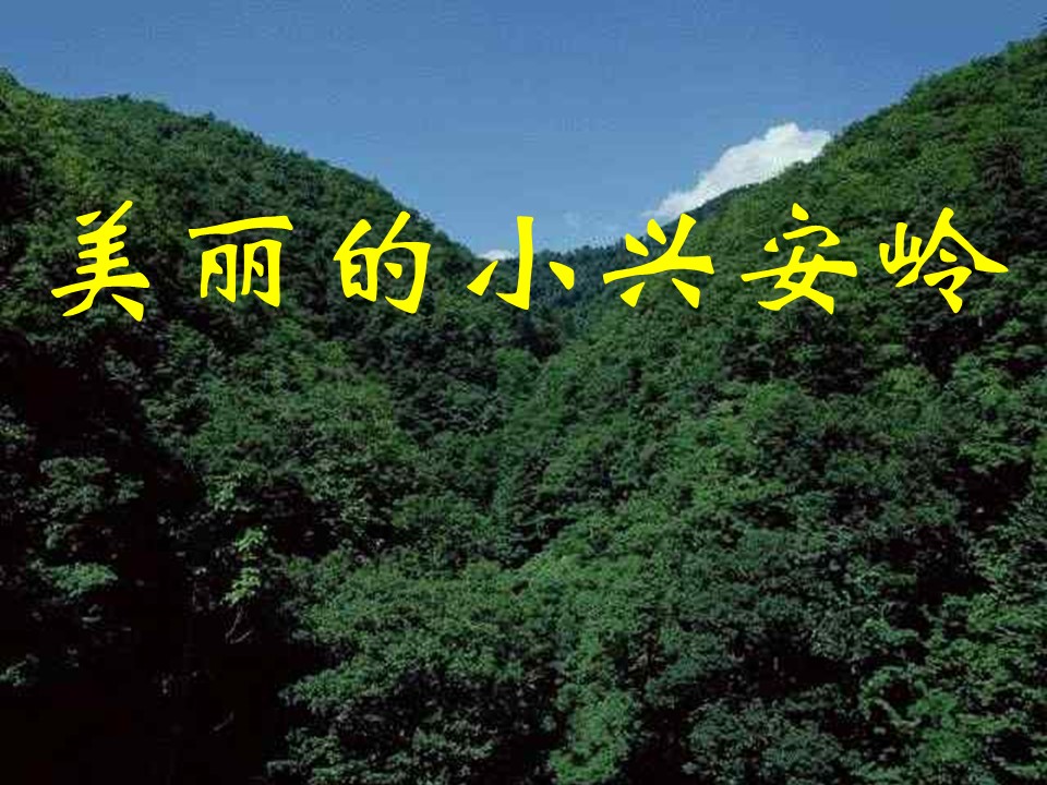 美丽的小兴安岭课件ppt模板