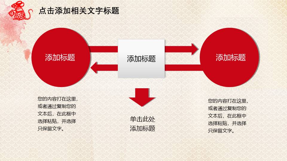 中国红鼠年年终总结新年计划ppt模板