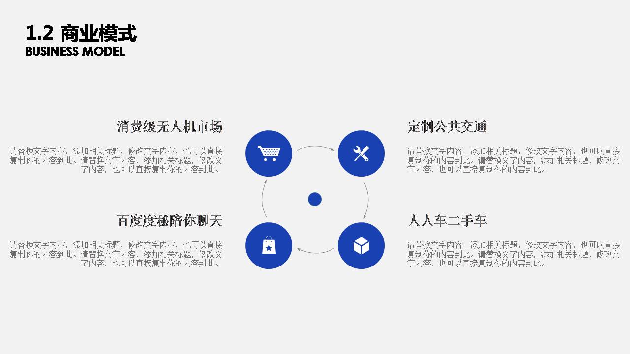 蓝色通用商务工作计划ppt模板