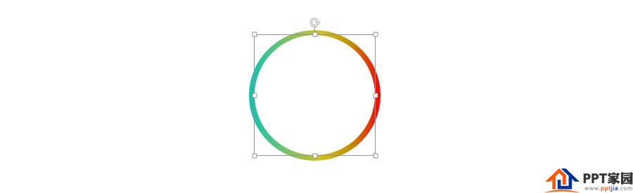如何在PPT中设计一个渐变色的圆环表达？