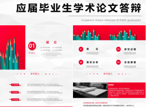 简约风应届毕业生学术论文答辩ppt模板下载推荐