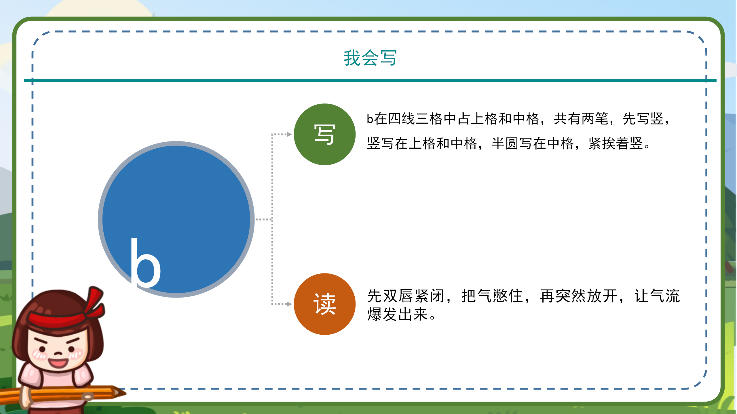 卡通手绘小学一年级语文汉语拼音zcs教育课件ppt模板PPT课件下载