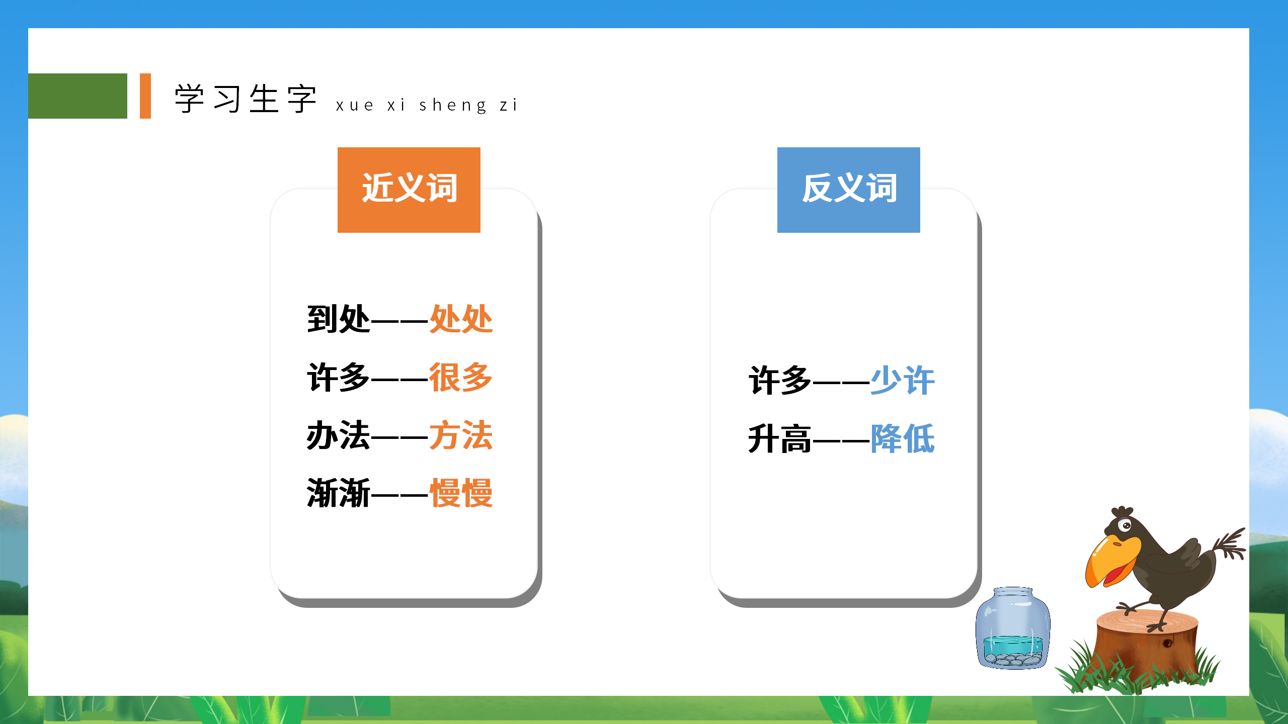 《乌鸦喝水》寓言故事语文PPT课件3PPT课件下载
