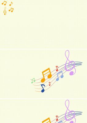 黄色音乐音符主题PPT背景图模板