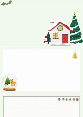 绿色圣诞树PPT背景图模板