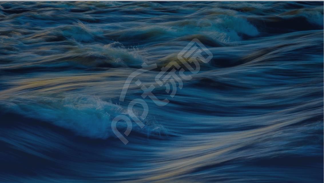 蓝色大海海浪精美PPT背景图模板