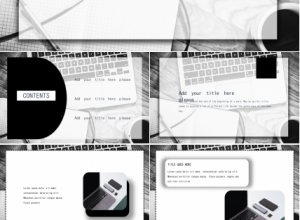 PPT背景素材模板——黑色键盘下载推荐