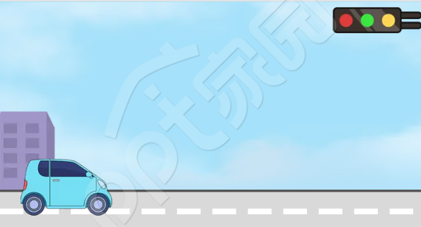 交通汽車PPT模板背景圖片