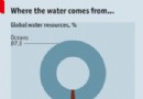 PPT图表设计_全球水资源饼形图
