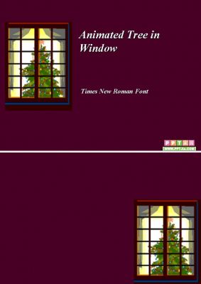 窗内的圣诞树紫色幻灯片背景