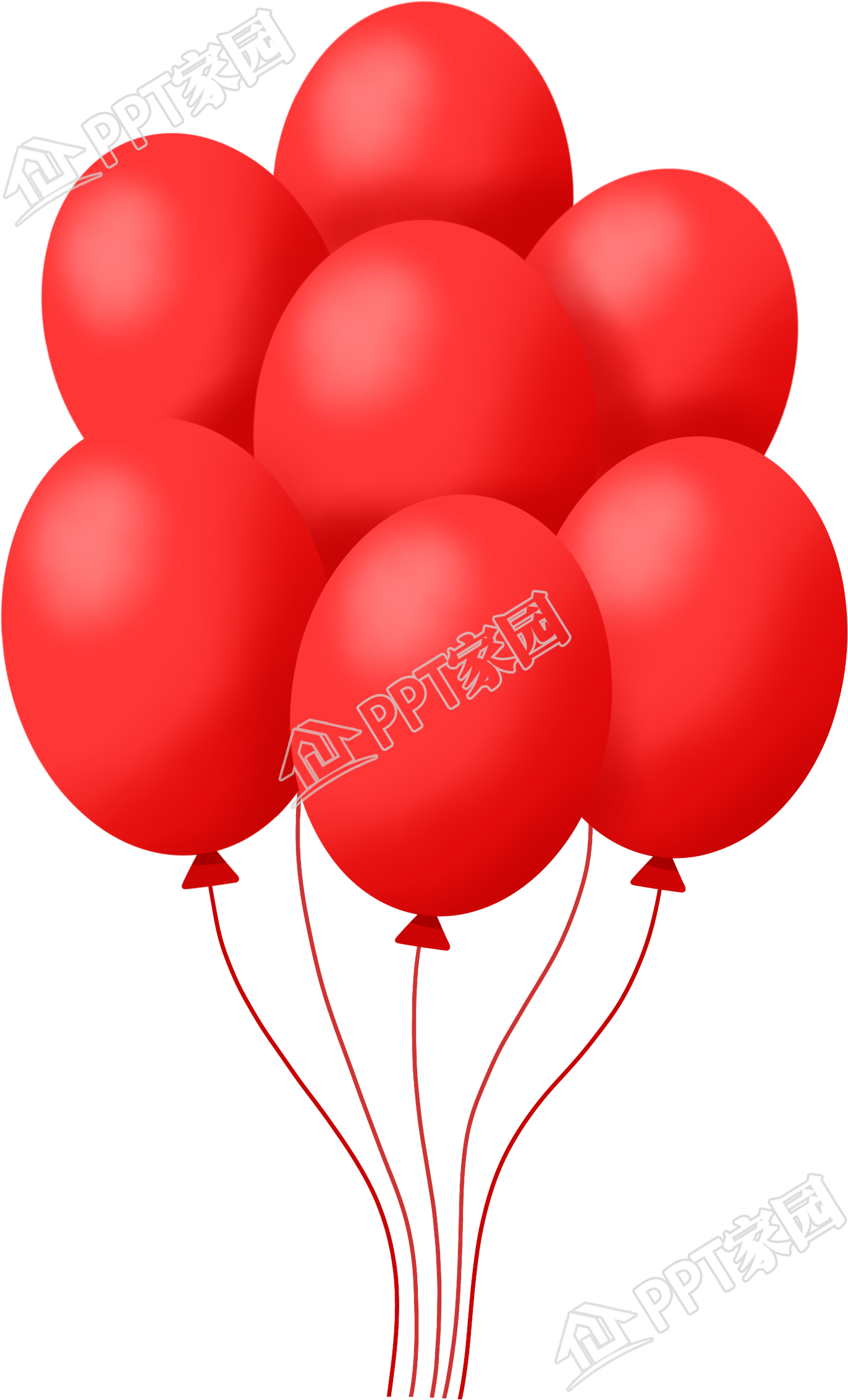 庆祝气氛红色气球素材