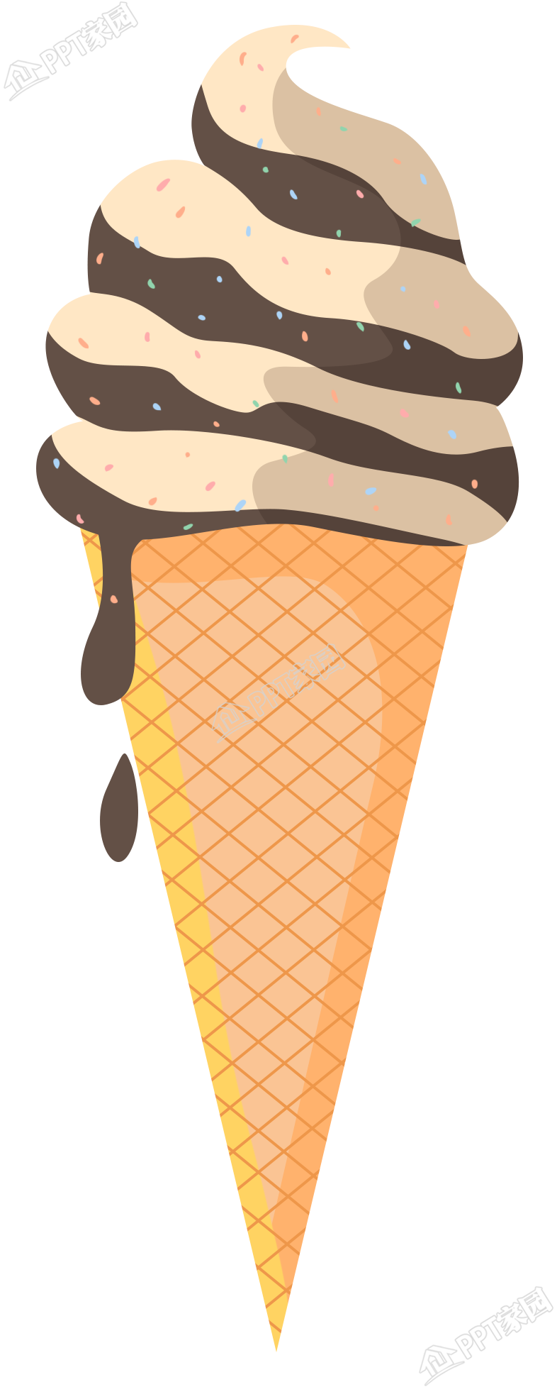 手绘夏季冰淇淋图片