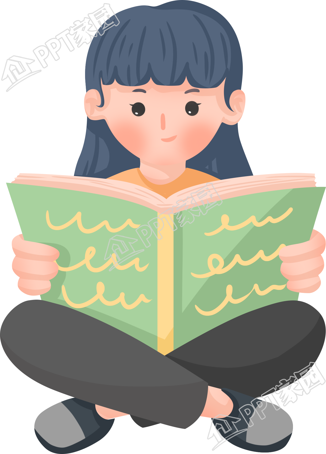 儿童创造力、自我教育与发展的概念。年轻女孩躺在床上看书。女孩从毯子下偷看着书。卡通平面矢量插图设计元素图片_ID:366971378-Veer图库