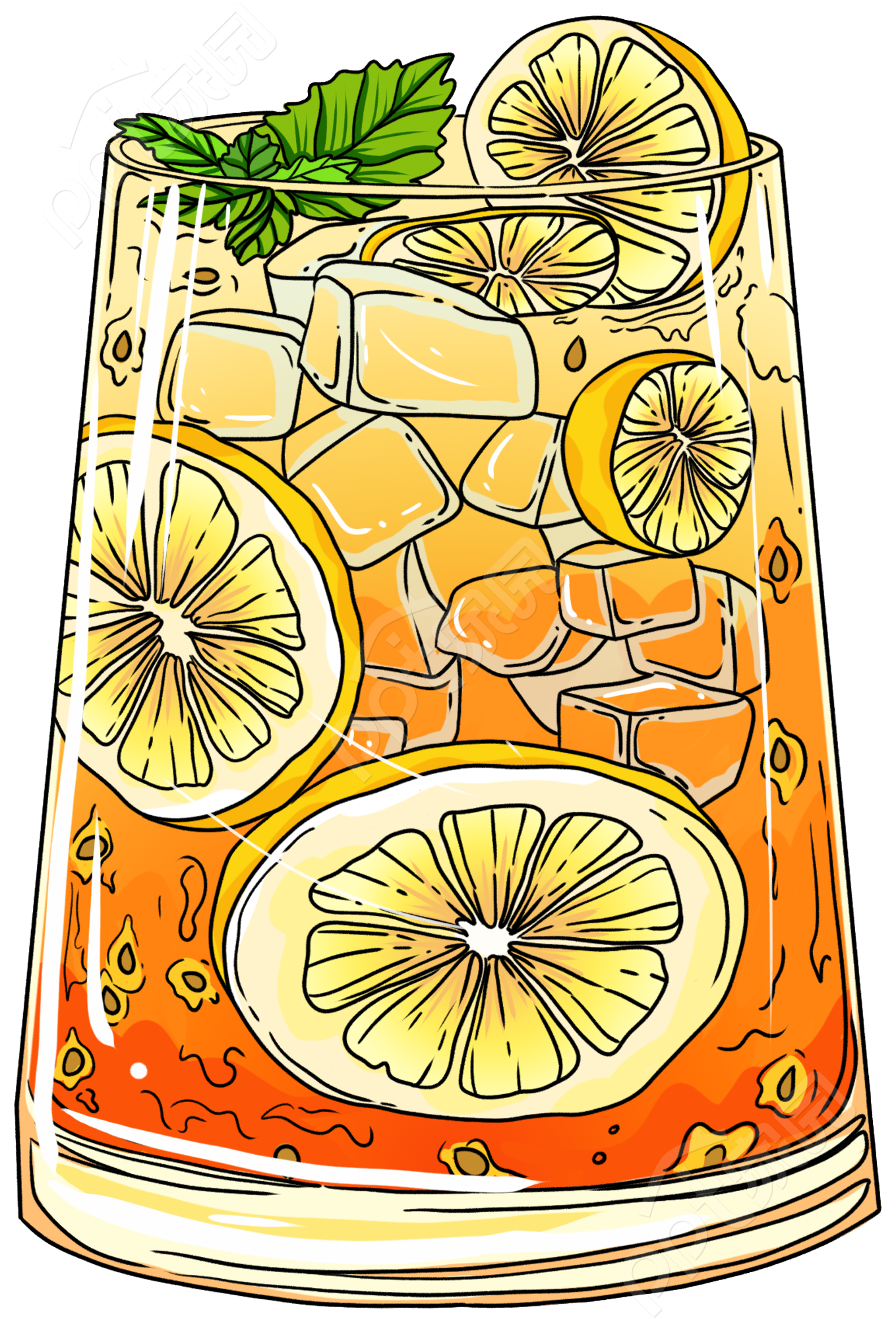 夏季清凉饮品柠檬水新品上市矢量图片素材