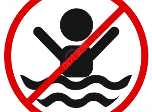 卡通手绘禁止游泳安全标识警示矢量图片素材下载推荐