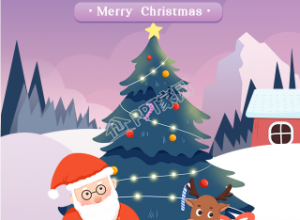 圣诞节紫色夜空浪漫的手机海报下载推荐