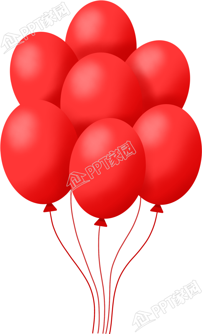 庆祝气氛红色气球素材
