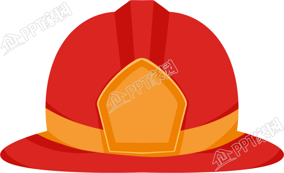 手绘红色消防帽图片素材
