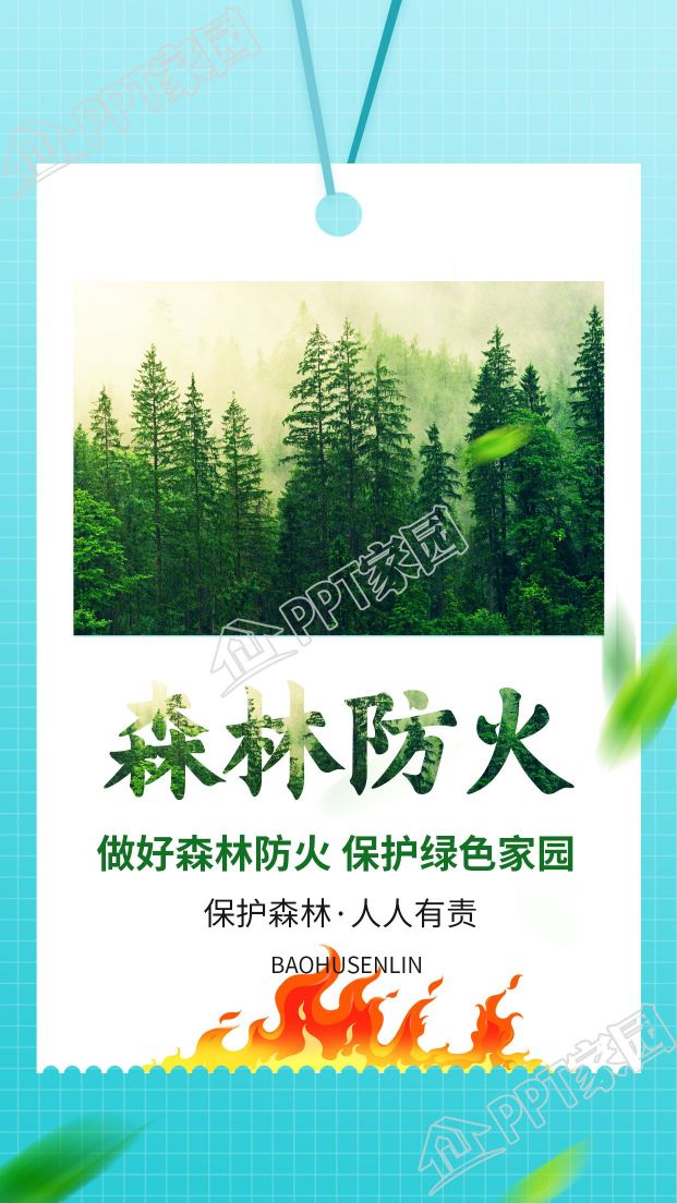 森林防火保护森林宣传吊牌样式图片宣传海报