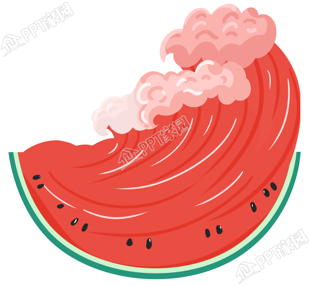 水果西瓜的海浪图片素材