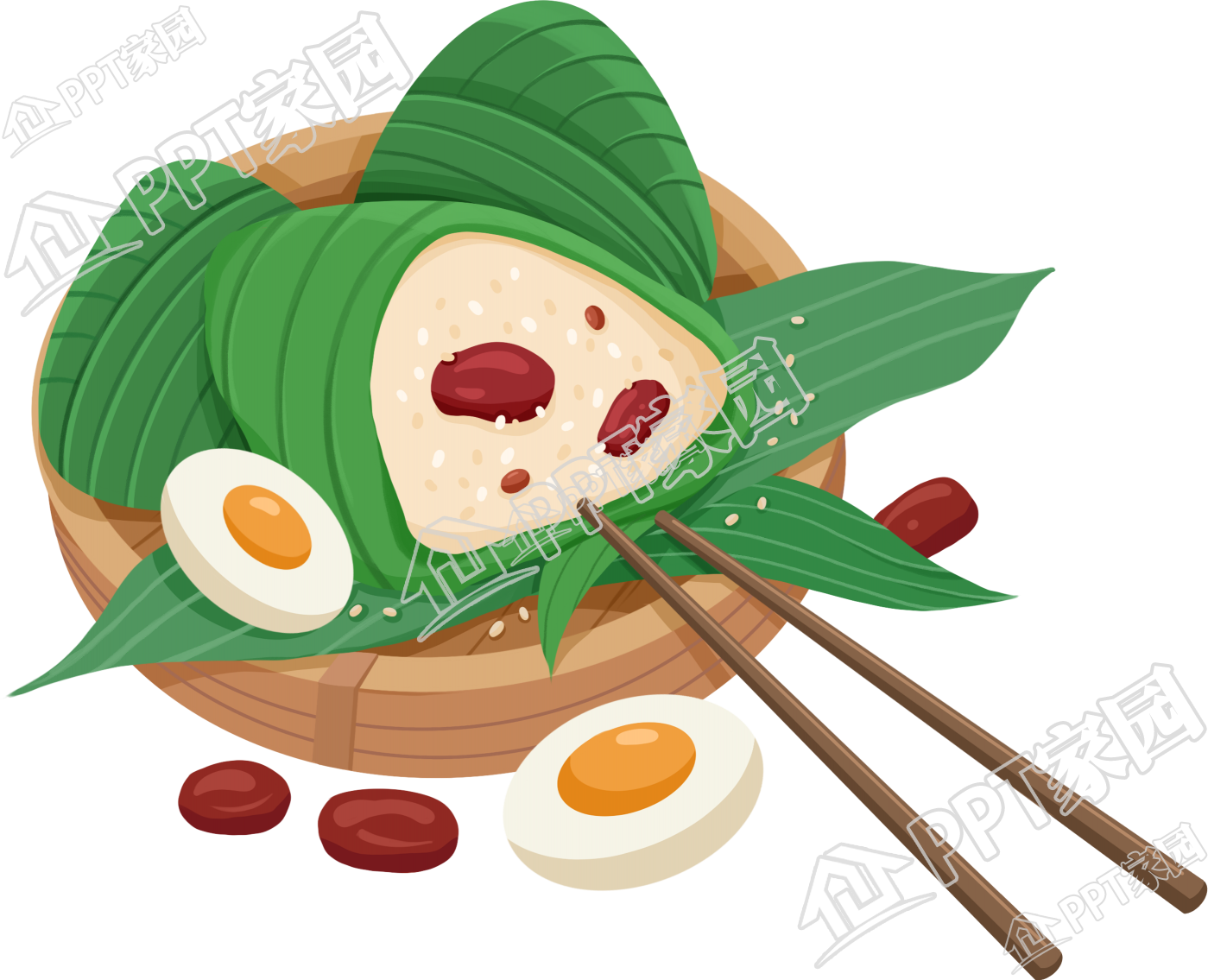端午节美食粽子鸡蛋国风传统节日元素png素材