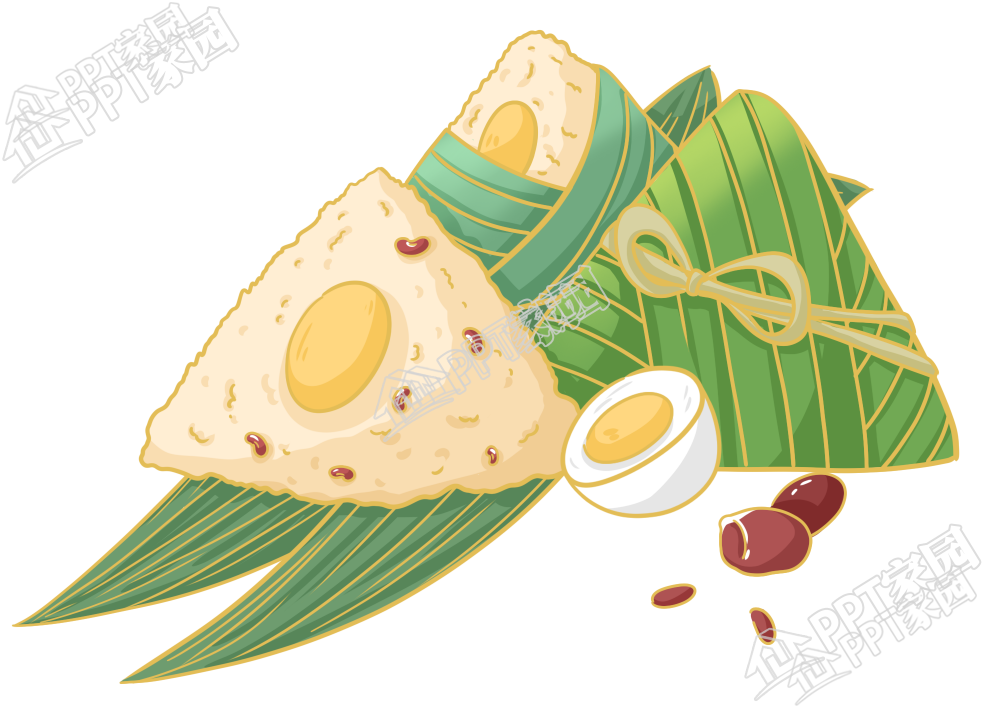 卡通手绘插画端午节节日快乐粽子餐饮美食图片素材