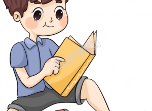 卡通手绘男孩读书学习假期生活计划教育培训免抠透明素材下载推荐