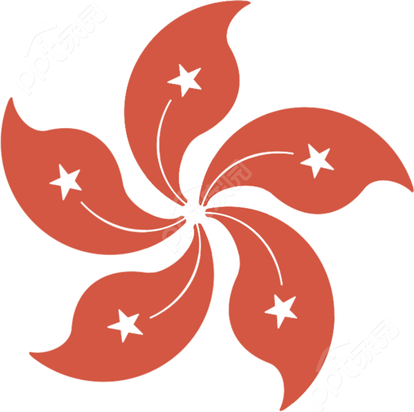 卡通手绘紫荆花庆祝香港回归装饰免抠图片素材