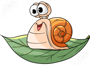 卡通手绘夏季叶子上的蜗牛矢量图片素材下载推荐
