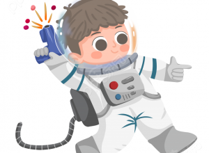 卡通手绘小男孩宇航员人物免抠图片素材下载推荐