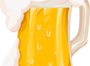 卡通手绘餐饮店美食促销啤酒杯透明底免抠图片素材下载推荐